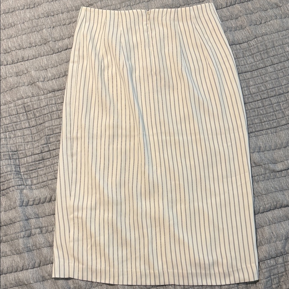 Express Cream and Black Striped Pencil Skirt - Picture 4 of 5